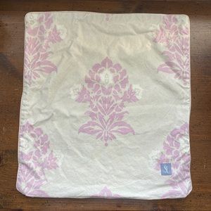 Cream/pink Serena & Lily pillowcase 18x18